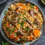 Classic Uzbek Plov with Lamb Meat