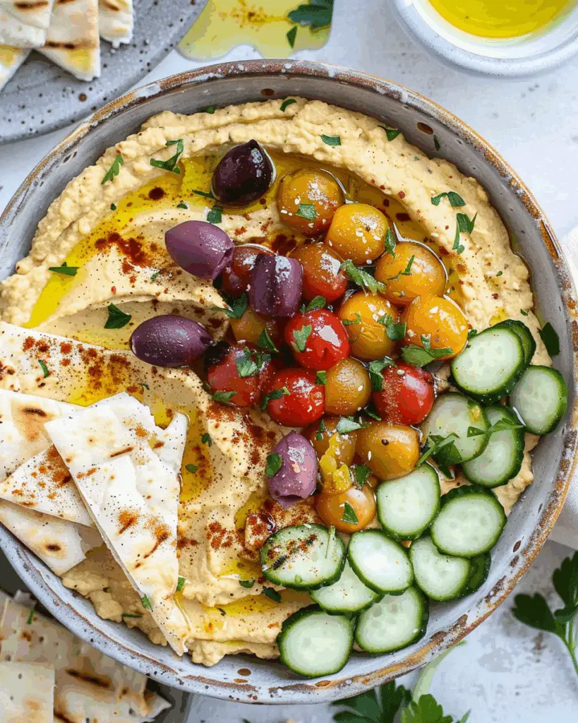 Mediterranean Loaded Hummus