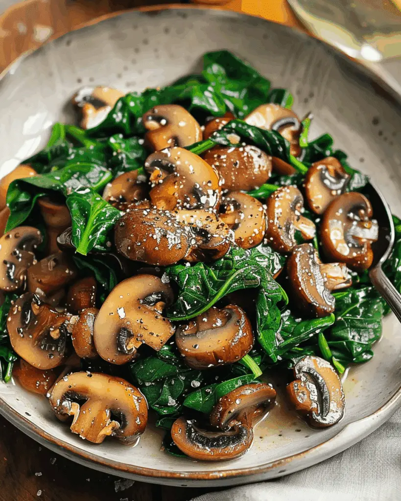Sautéed Spinach and Mushrooms for a Quick Flavor Boost