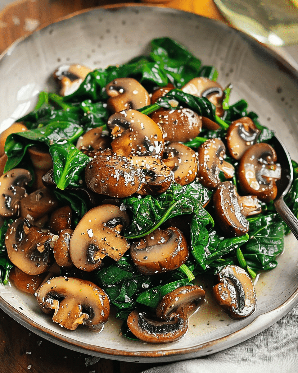 Sautéed Spinach and Mushrooms for a Quick Flavor Boost