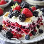 No Bake Summer Berry Lasagna