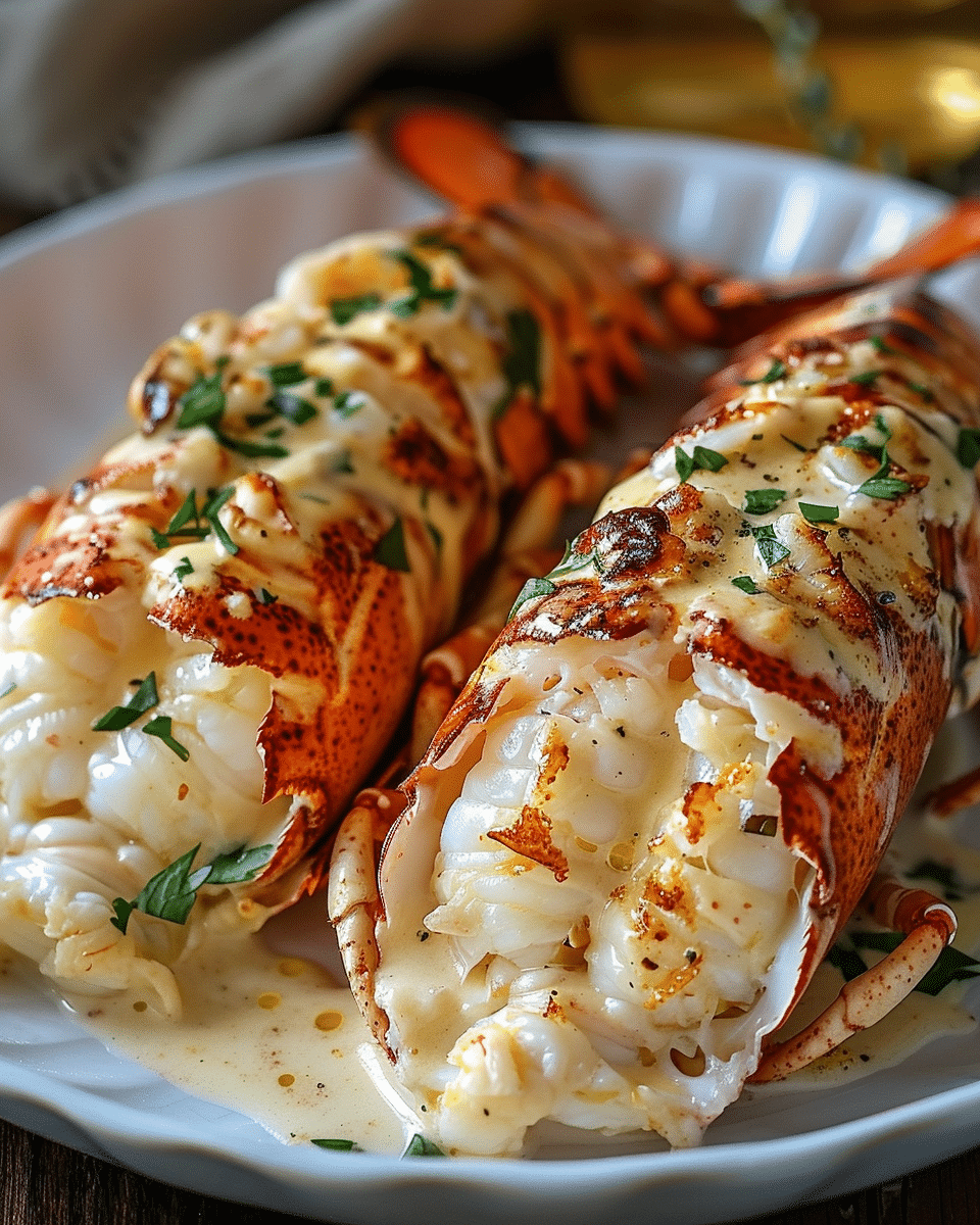 Creamy Garlic Butter Lobster Tails