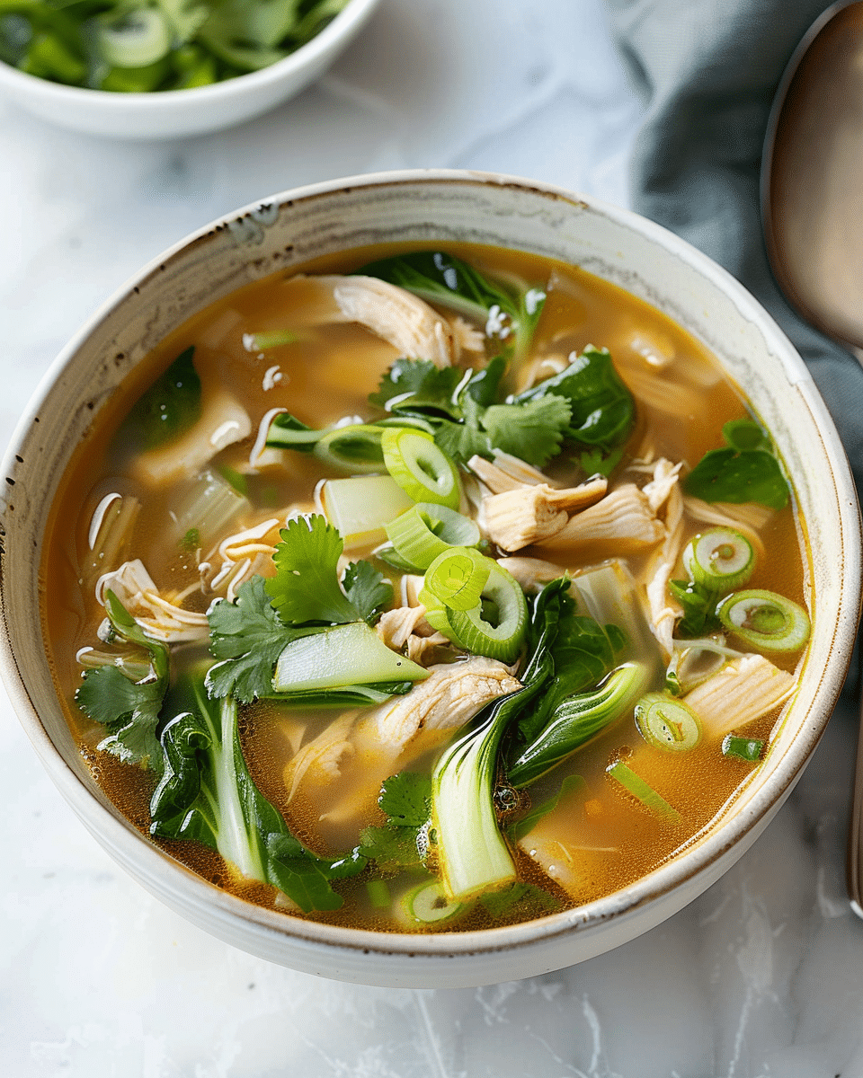 Hearty Bok Choy Chicken Soup
