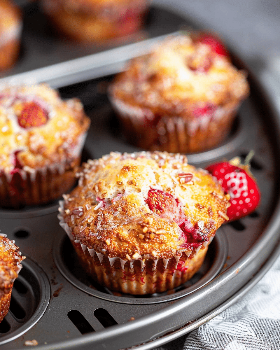 Air Fryer Strawberry Muffins