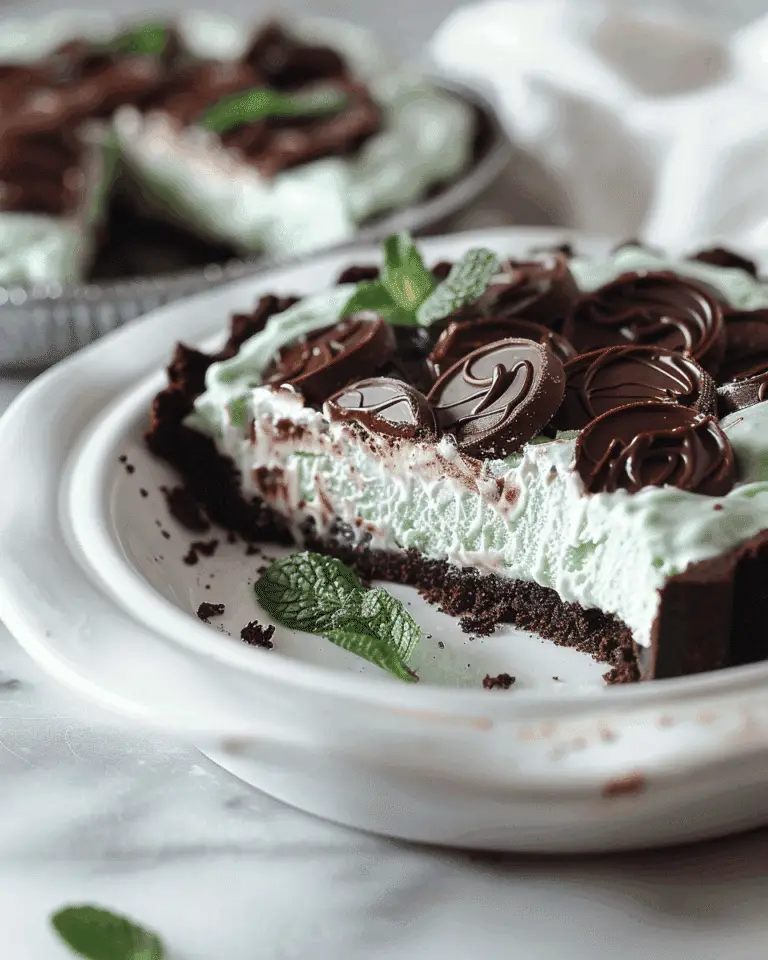Mint Chocolate Ice Cream Grasshopper Pie