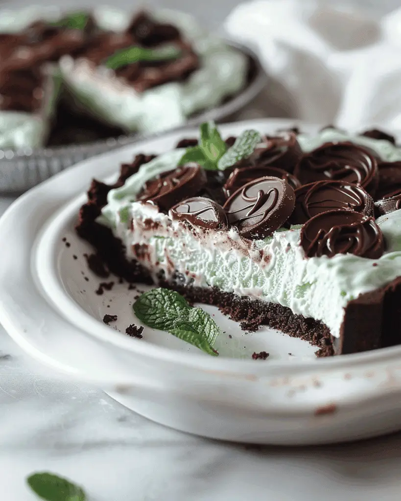Mint Chocolate Ice Cream Grasshopper Pie