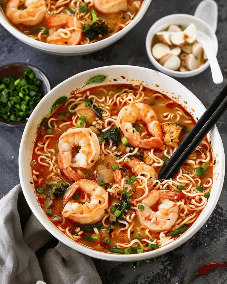 Spicy Shrimp Ramen Soup