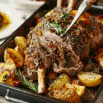 Greek Roasted Leg of Lamb with Lemon Potatoes