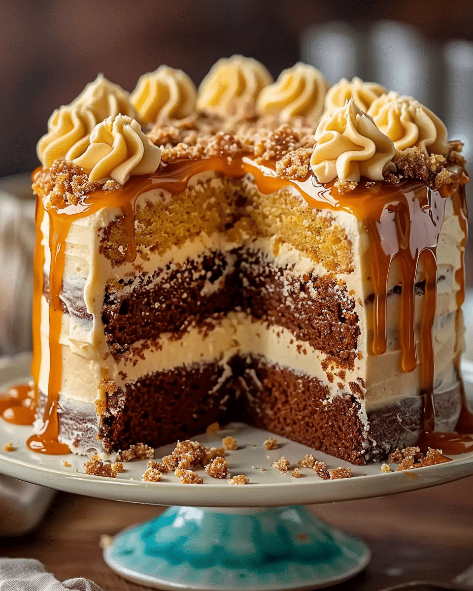 Butterscotch Cake with Caramel Frosting