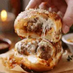Cheesy Meatball Stuffed Buns