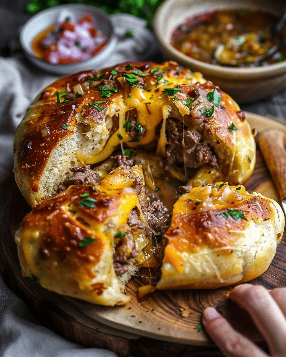 Fluffy Pan Bread With Beef