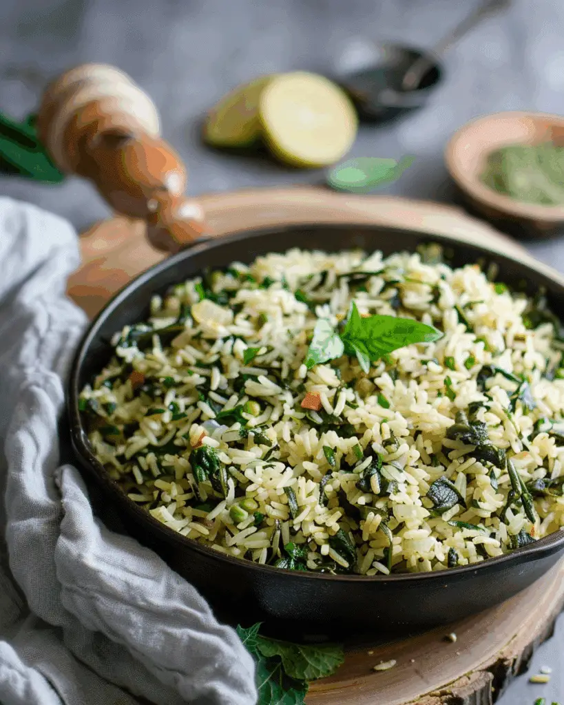 Easy Healthy One Pot Spinach Rice