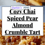 Chai Spiced Pear Almond Crumble Tart Recipe