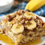 Overnight Baked Banana French Toast Casserole