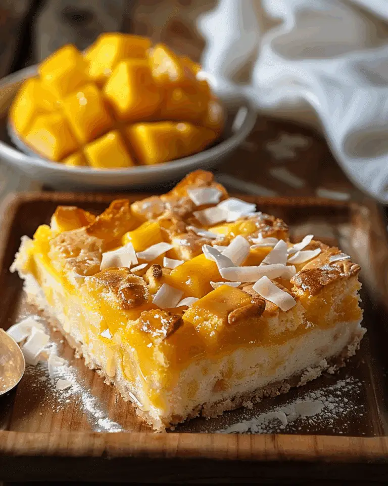 Mango Coconut Bread Pudding