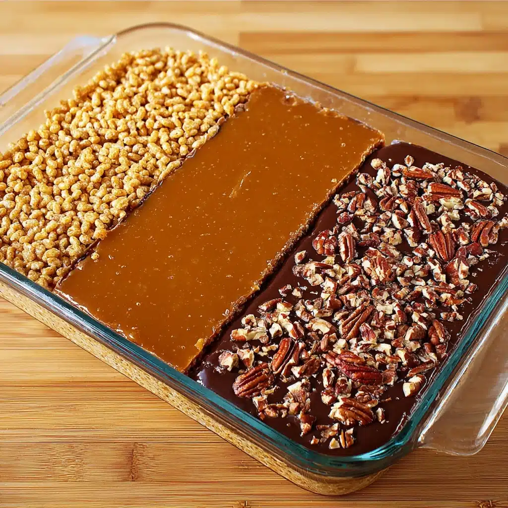 Caramel Turtle Rice Krispie Treats Recipe - Recipe Image