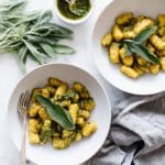 Sweet Potato Gnocchi with Sage Walnut Pesto Recipe