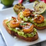 Chili-Lime Shrimp Crostini's with Caramelized Pineapple Guacamole Recipe