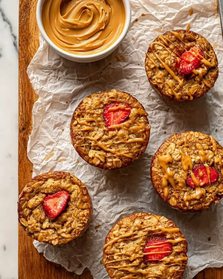 Oatmeal Muffin Cups with Peanut Butter and Jelly Recipe