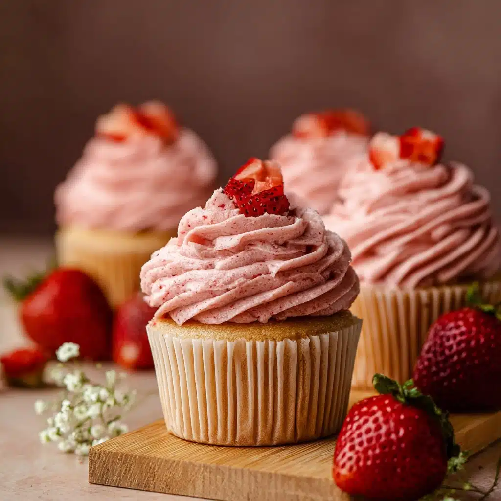 Fresh Strawberry Cupcakes Recipe 4 Fresh Strawberry Cupcakes Recipe - Recipe Image