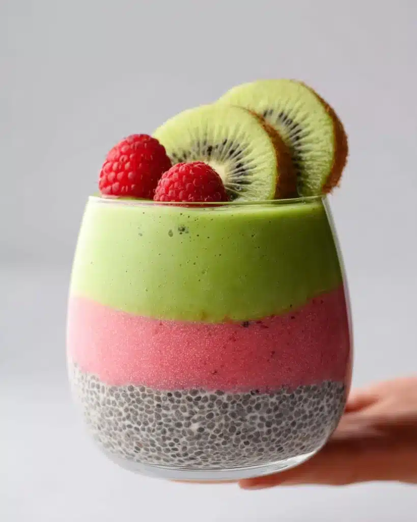 Kiwi and Raspberry Chia Pudding Recipe