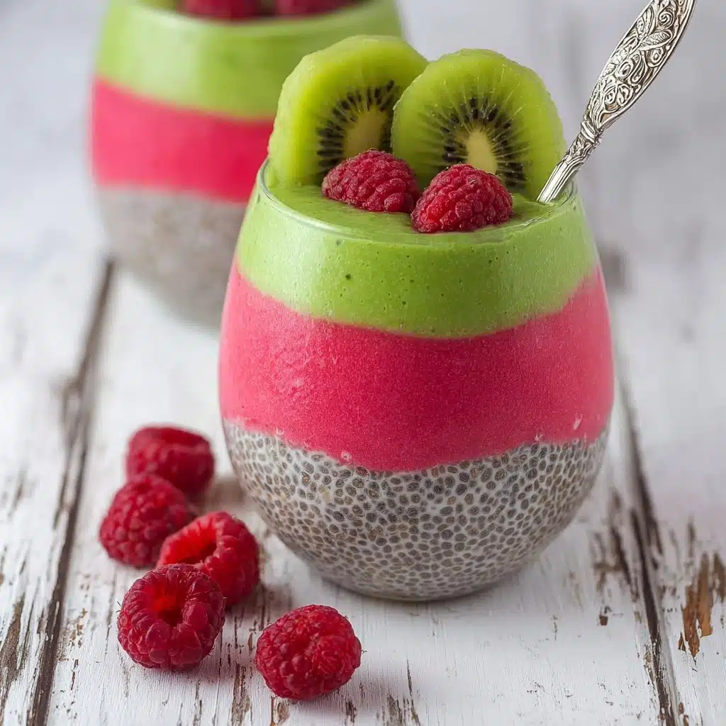Kiwi and Raspberry Chia Pudding Recipe - Recipe Image