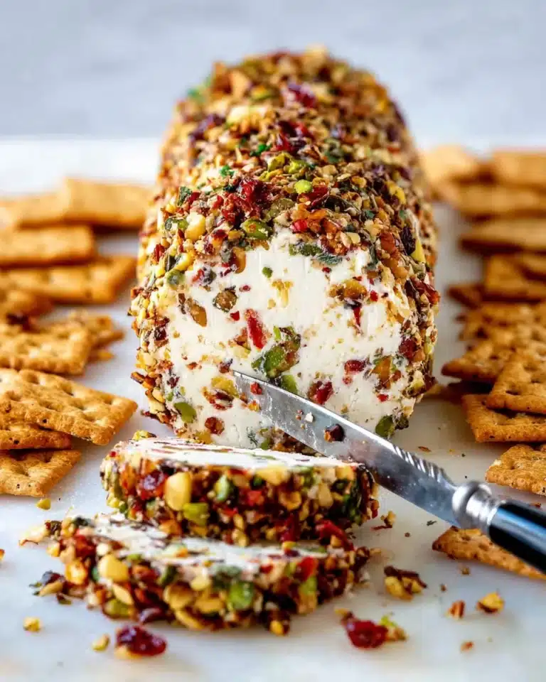 Easy Cranberry Pistachio Cheese Log Recipe