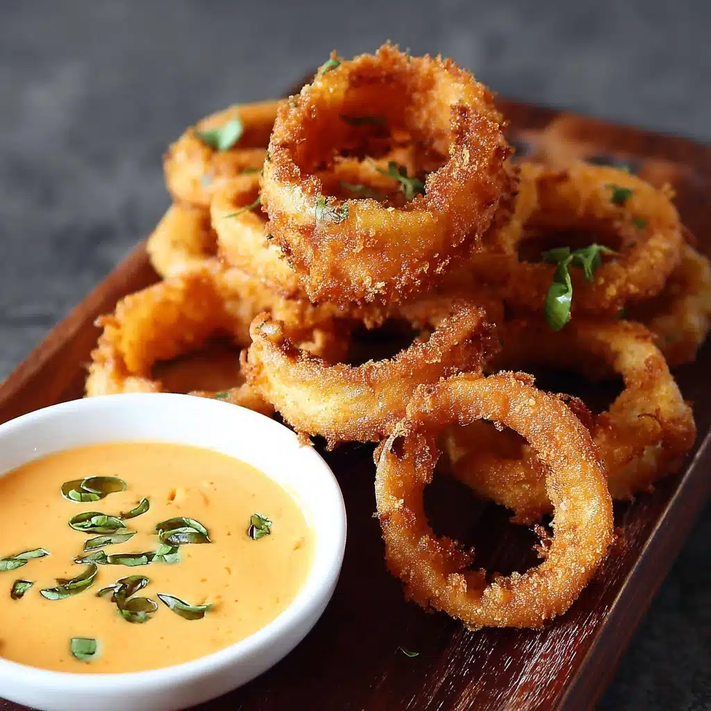 Crispy Air Fryer Frozen Onion Rings Recipe - Recipe Image