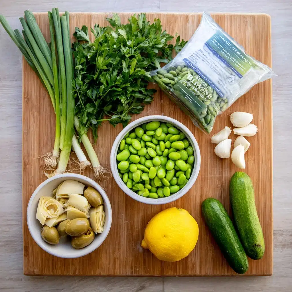 Smashed Cucumber Toast with Artichoke Edamame Spread Recipe - Recipe Image