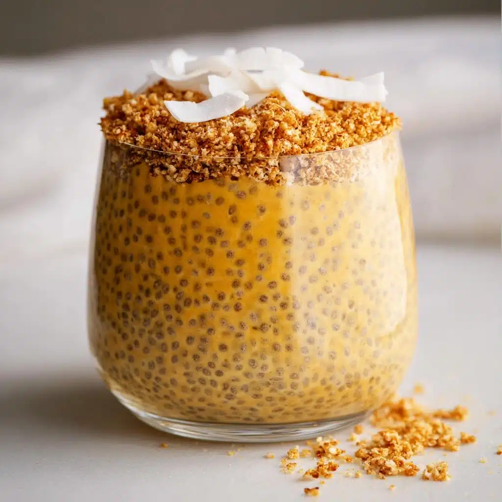 Mango Lassi Chia Pudding with Sticky Walnut Crumble Recipe - Recipe Image