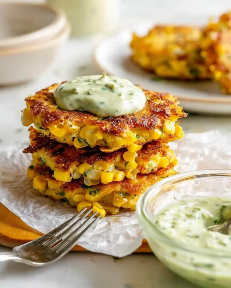 Air Fryer Zucchini Fritters with Corn and Feta Recipe