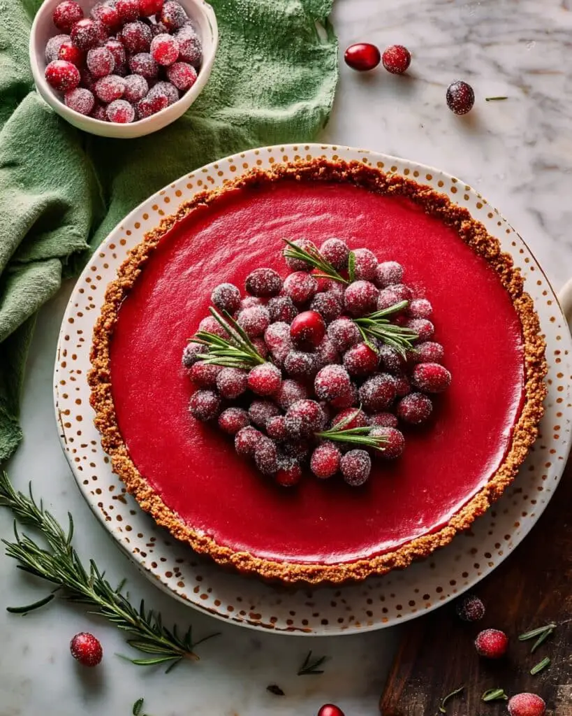 Cranberry Curd Tart with Gingersnap Crust Recipe