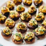 Herby Cream Cheese Stuffed Mushrooms Recipe