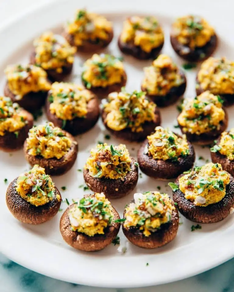 Herby Cream Cheese Stuffed Mushrooms Recipe