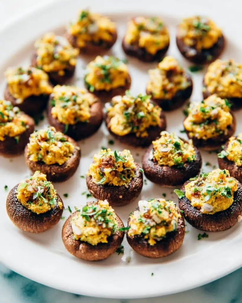 Herby Cream Cheese Stuffed Mushrooms Recipe