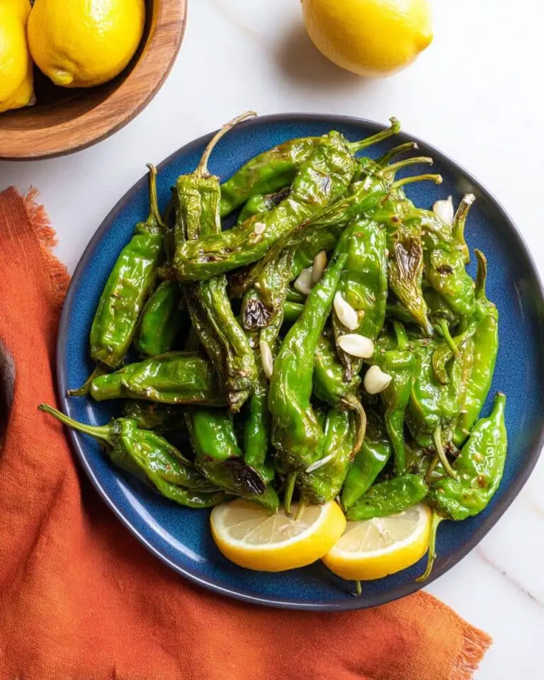 Blistered Shishito Peppers with Garlic Butter Recipe