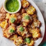 Pesto Smashed Red Potatoes Recipe