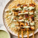 Greek Yogurt Marinated Grilled Chicken with Herb Dipping Sauce Recipe