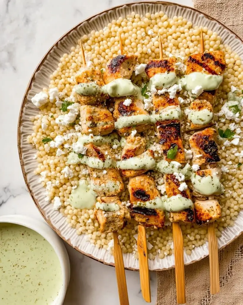 Greek Yogurt Marinated Grilled Chicken with Herb Dipping Sauce Recipe