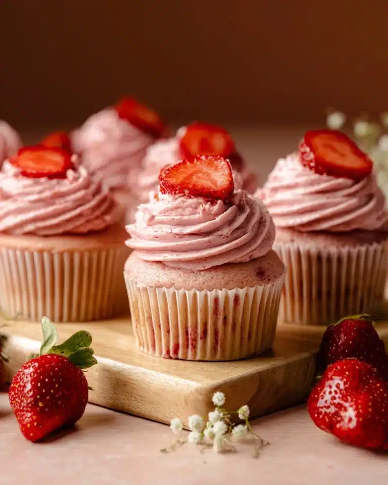 Fresh Strawberry Cupcakes Recipe