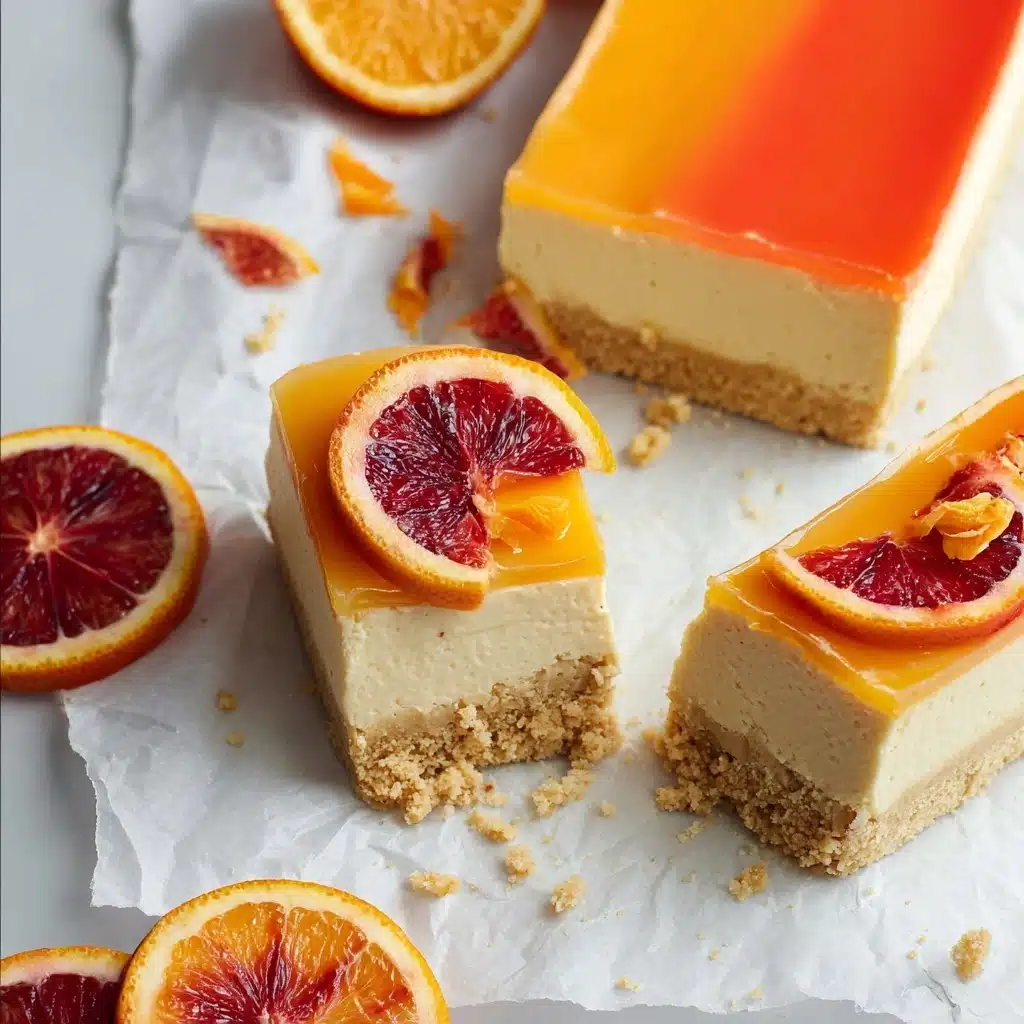 Easy Vegan No Bake Orange Cheesecake Recipe - Recipe Image