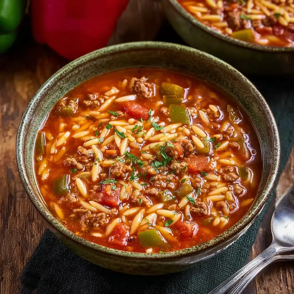 Stuffed Pepper Orzo Soup Recipe 5 Stuffed Pepper Orzo Soup Recipe - Recipe Image