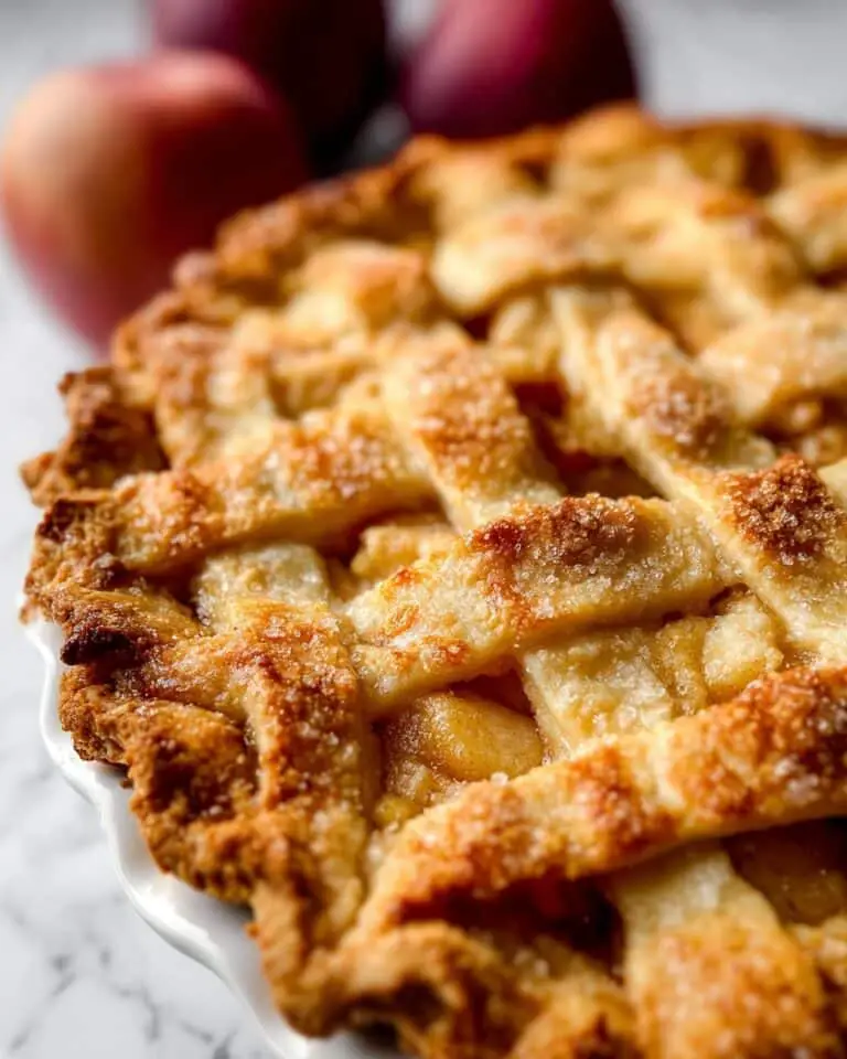 Fresh Peach Pie with Lattice Crust Recipe